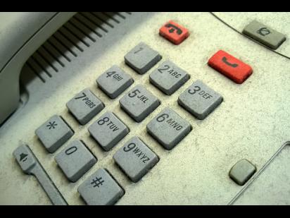 number pad on a telephone