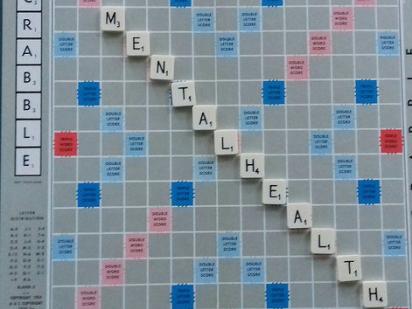 Mental Health written on Scrabble Board