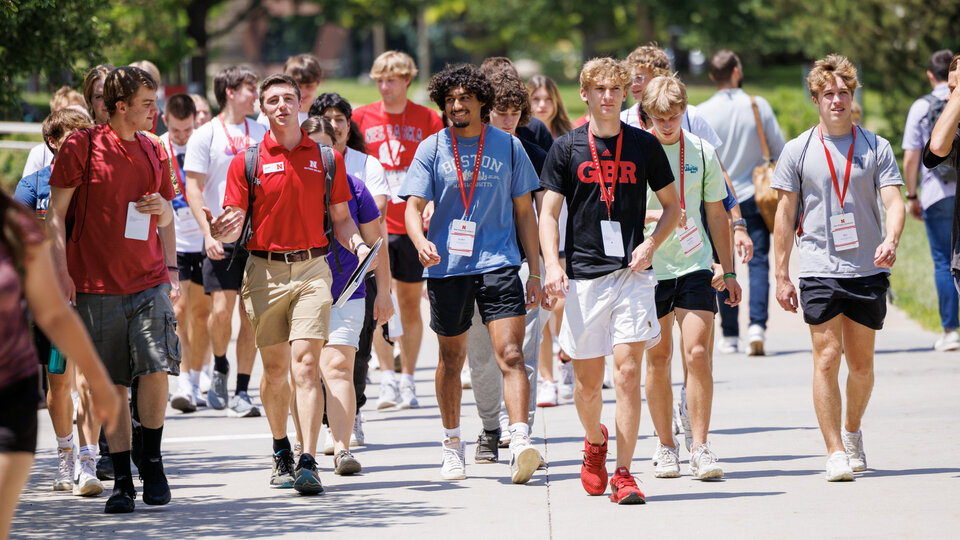 Orientation walking tour of campus